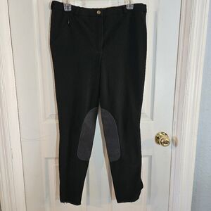 Tuff Rider Pull On Breeches Womens Ribbed Knee Pads Horeseback Riding Black 32